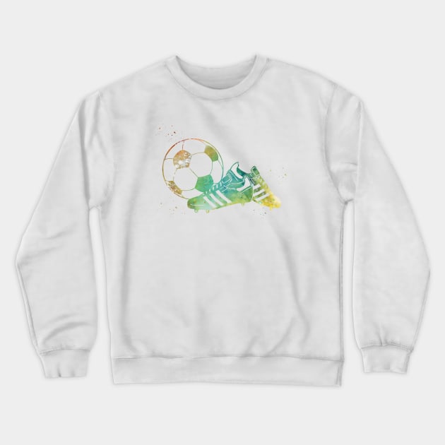 Soccer Art Crewneck Sweatshirt by erzebeth